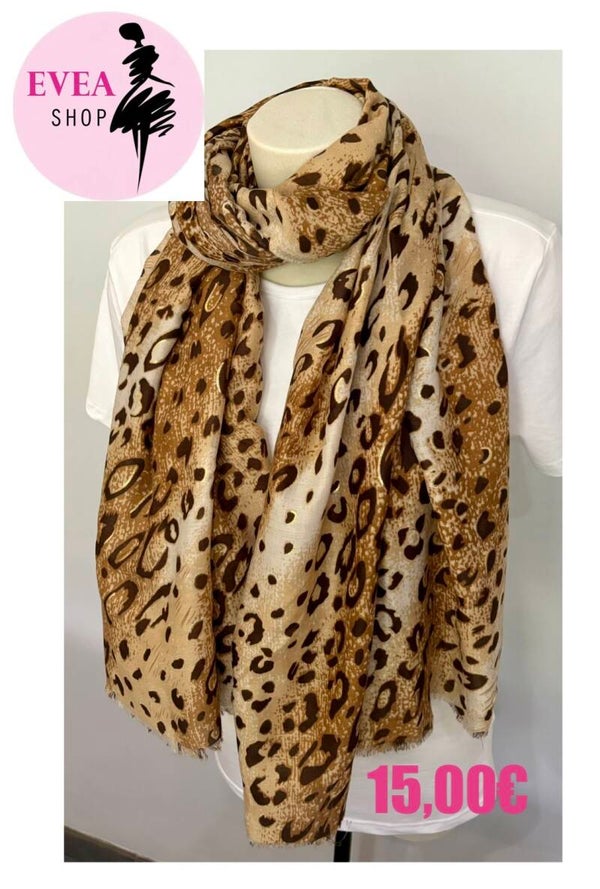 Foulard léopard clair