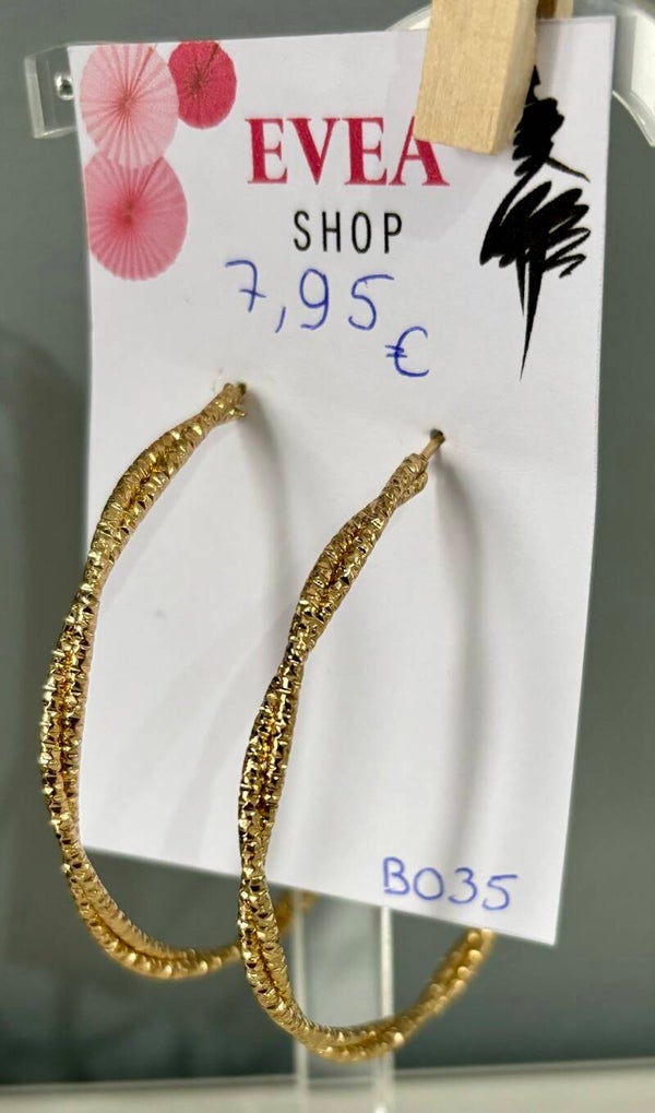 Boucles d'oreilles anneaux dorés
