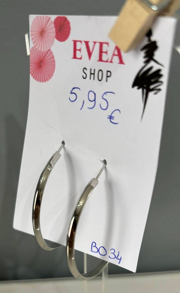 Boucles d'oreilles anneaux argentés