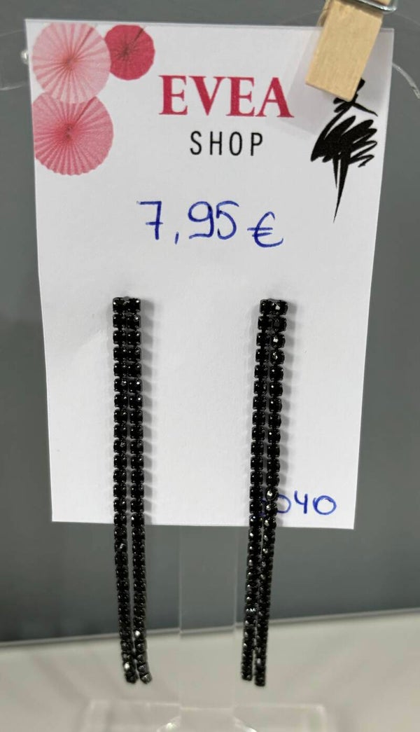 Boucles d'oreilles fils noirs