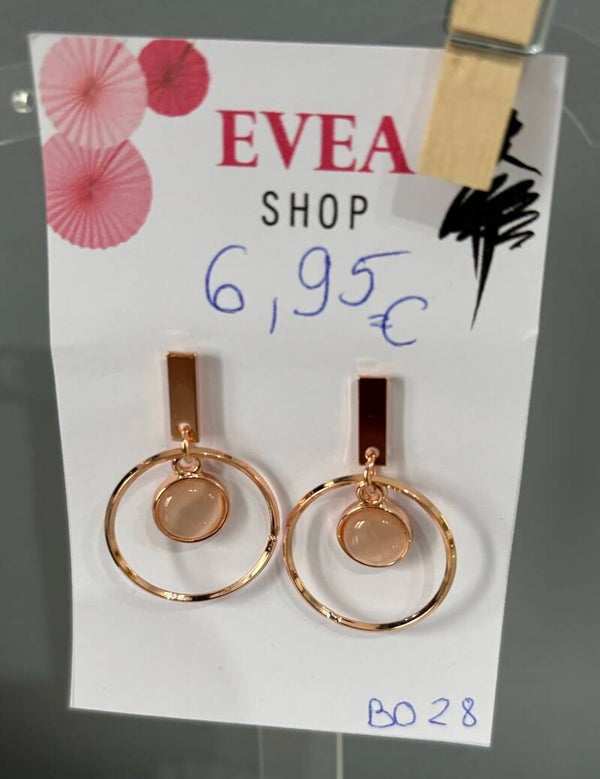 Boucles d'oreilles perle rosegold