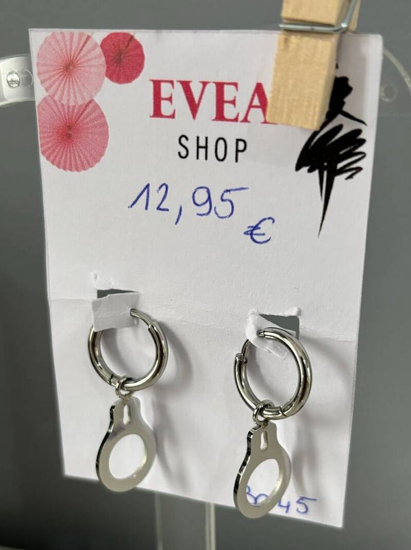 Boucles d'oreilles menottes argentées