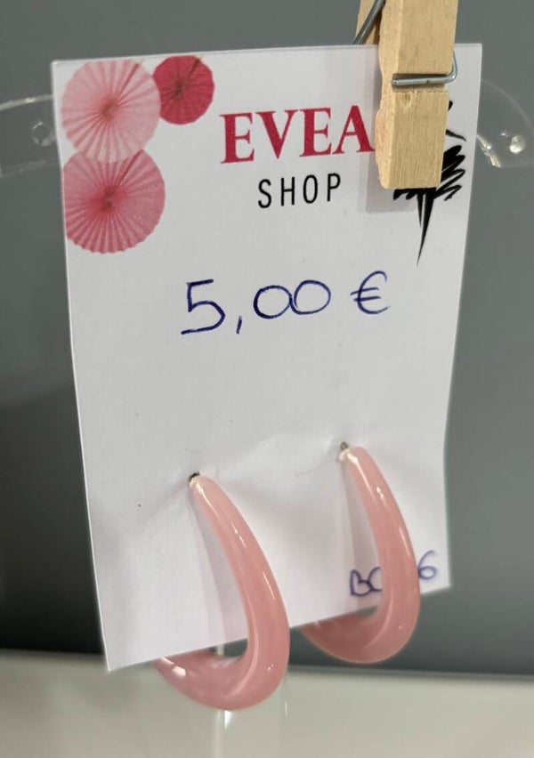 Boucles d'oreilles gouttes roses