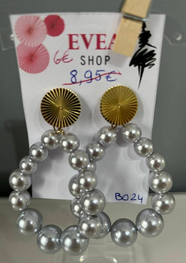 Boucles d'oreilles anneau argenté