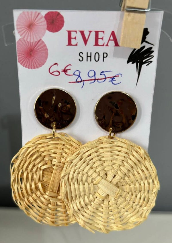 Boucles d'oreilles anneau paille