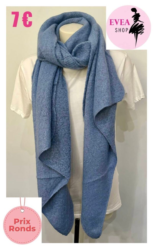 Echarpe unie bleu jeans