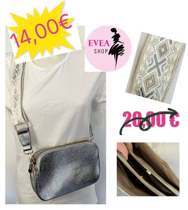 Sac rectangle argenté