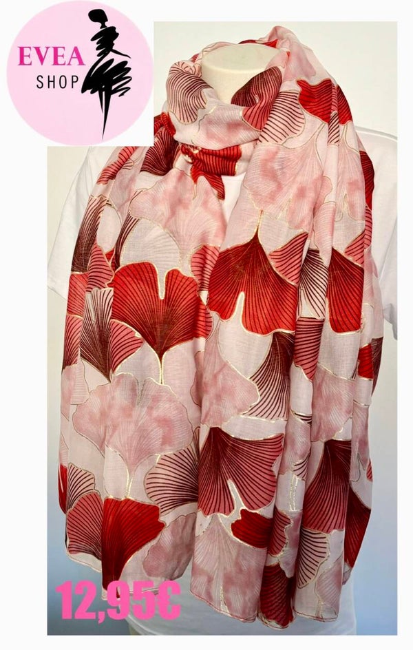 Foulard bordeau / rouge / blanc