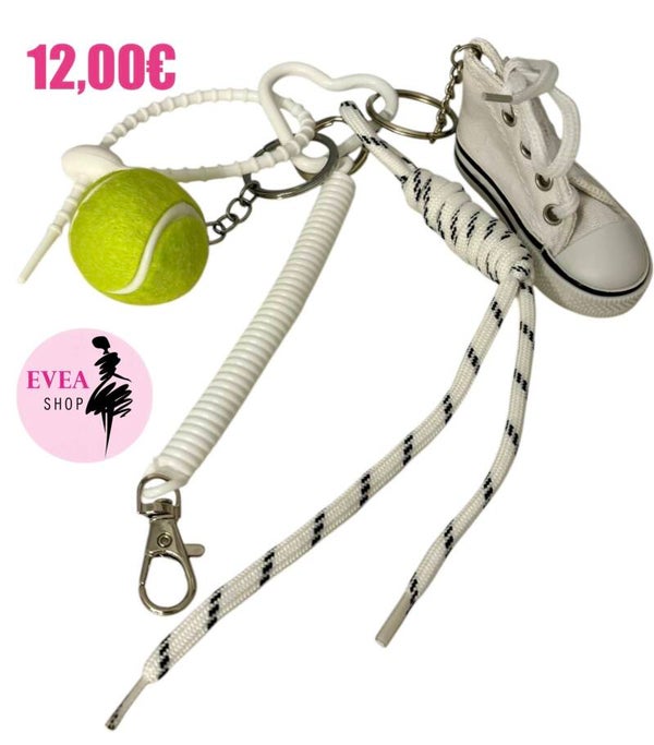Porte-clefs converse blanche