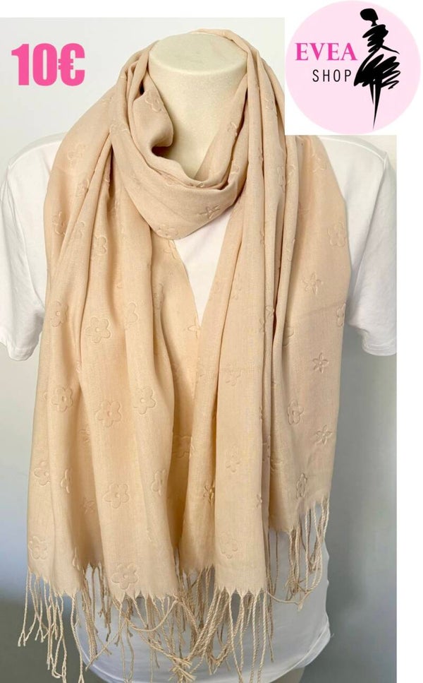 Foulard beige uni