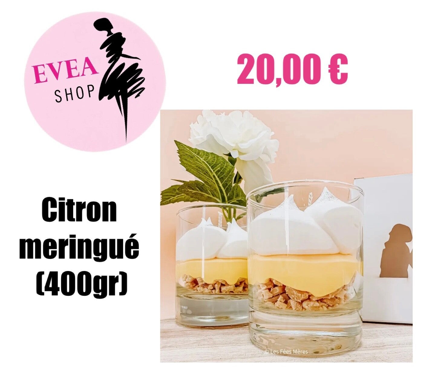 Bougie Citron meringué 400gr