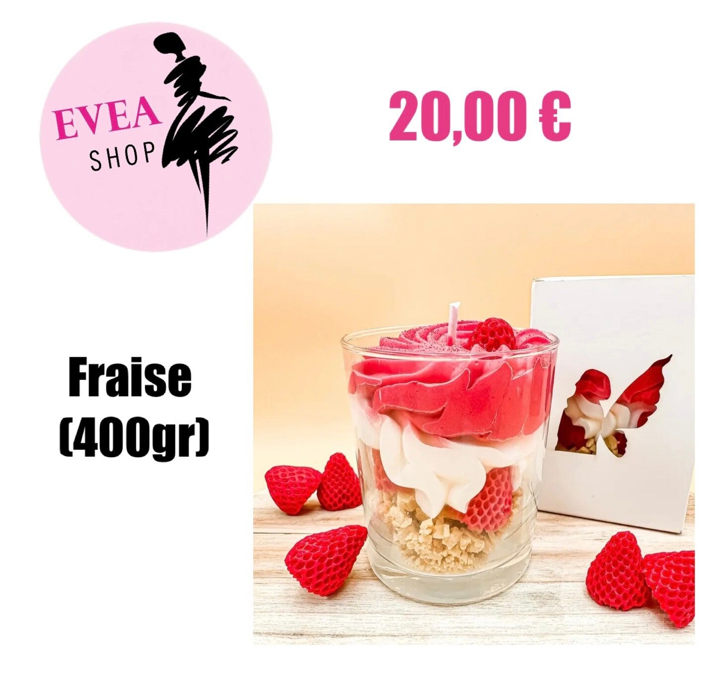 Bougie Fraise 400gr