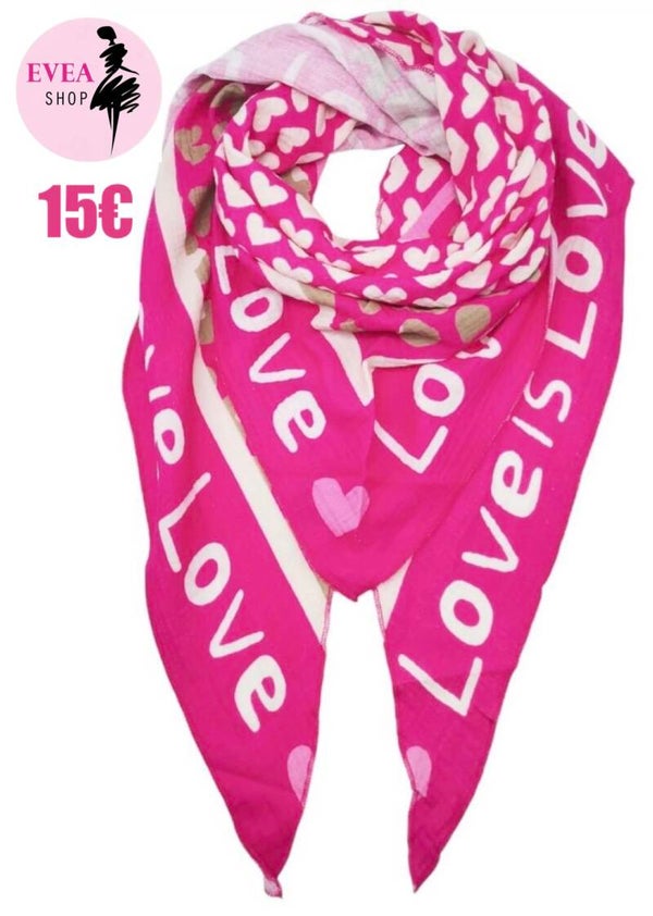 Foulard en triangle fushia