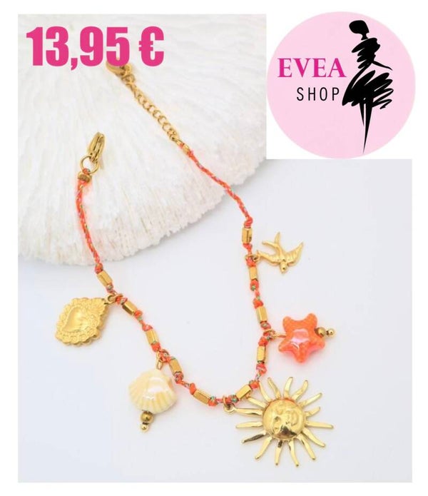 Bracelet soleil orange