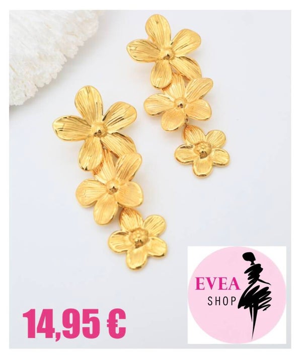 Boucles d’oreilles marguerites dorées