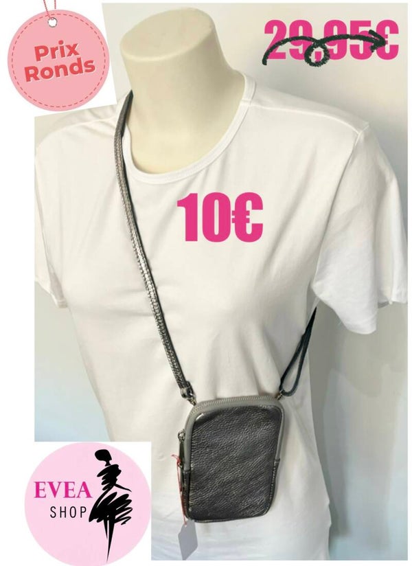 Sac pochette argenté