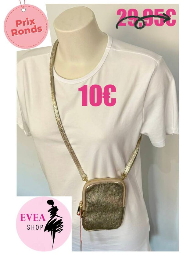 Sac pochette doré