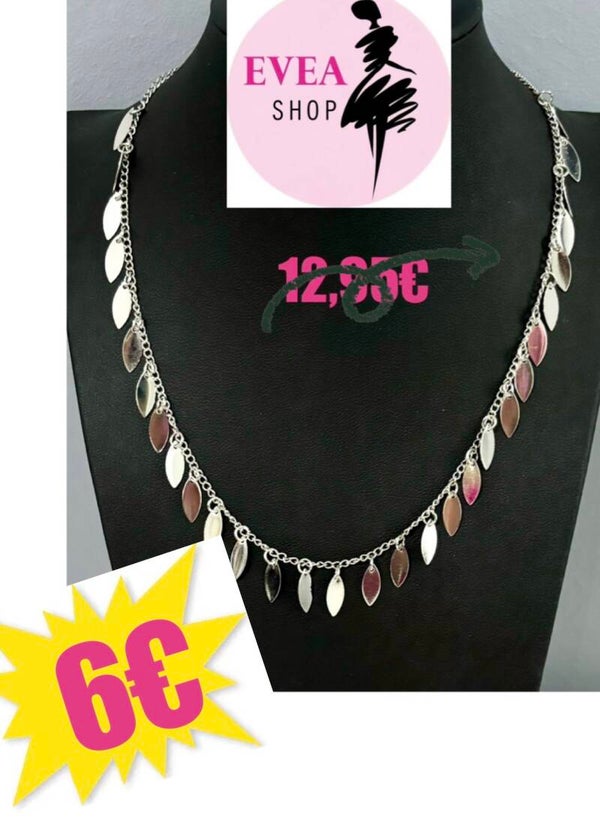 Collier gouttes argenté