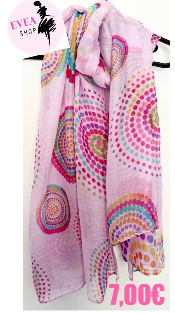 Foulard pois rose