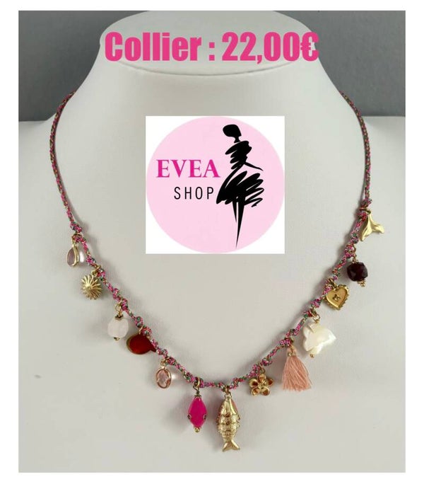 Collier poisson fushia