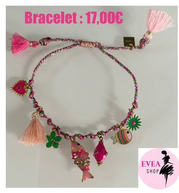 Bracelet poisson fushia