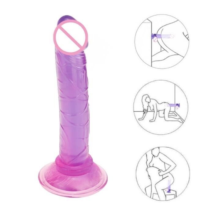 Sur commande :Godemiché avec pénis réaliste 14 cm pour homme et femme, jouet sexuel avec ventouse