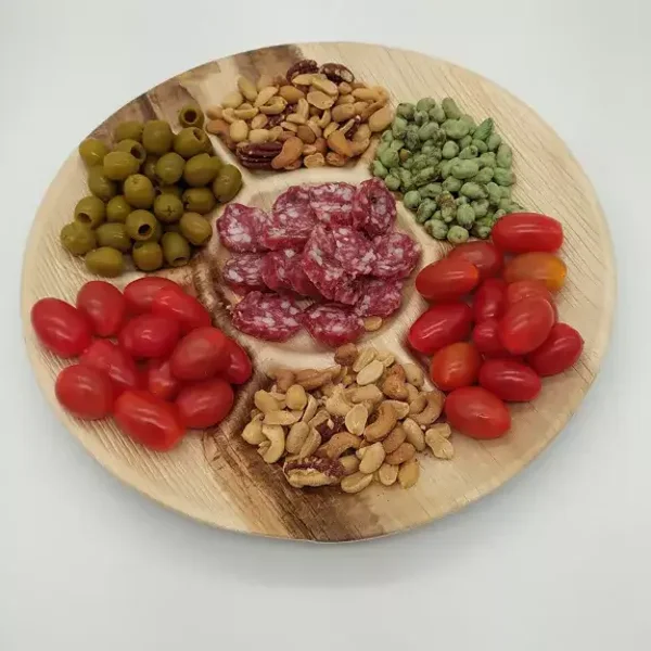 Lot de 4 Plateaux apéro 7 compartiments
