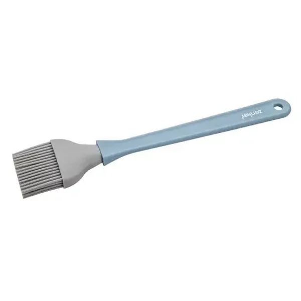 Pinceau de cuisine en silicone 25 cm gris et bleu