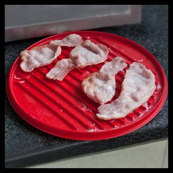 Bac à micro-ondes Bacon et couvercle