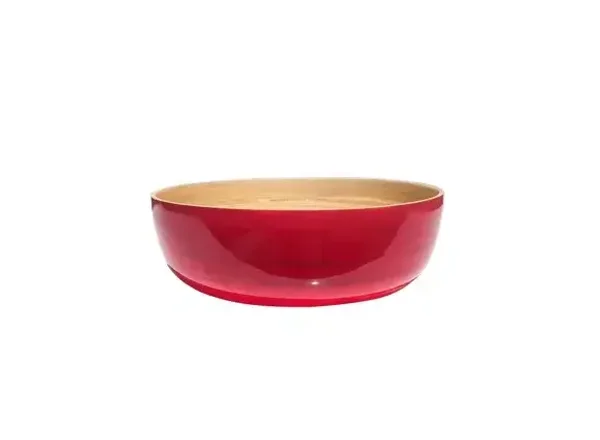 Plat en Bambou Naturel Cerise Brillant 25x8 cm