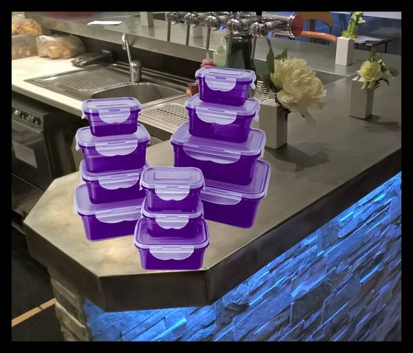 Ensemble de contenants de conservation des aliments, violet