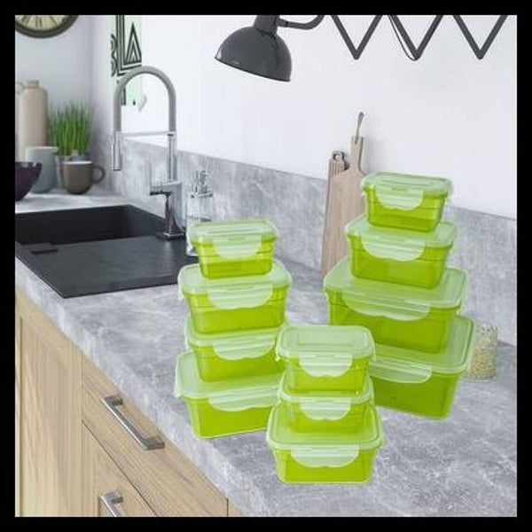 Ensemble de contenants de conservation des aliments, vert