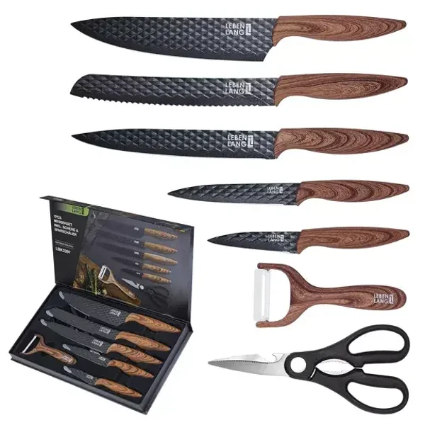 LEBENLANG accessoires de cuisine ensemble de couteaux 7 pièces