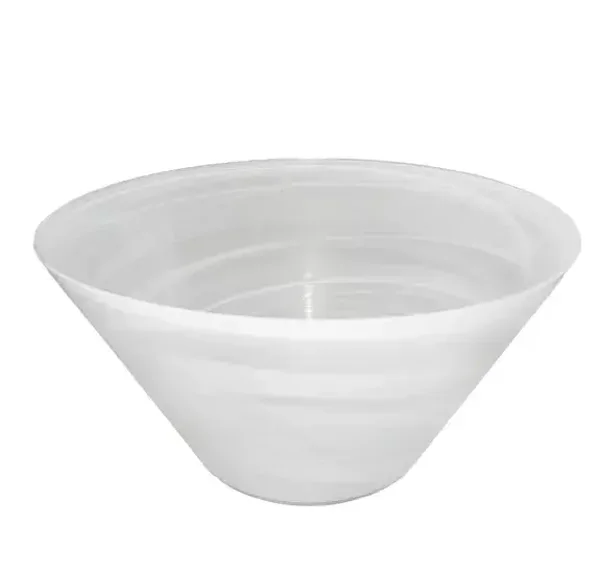 Saladier conique blanc 33x33x6.5 cm