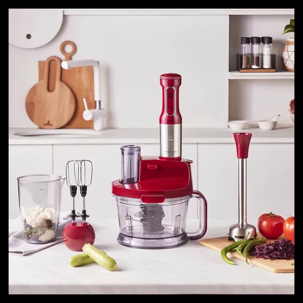 Robot de cuisine Karaca Mastermaid Prosteel 2000 W, rouge