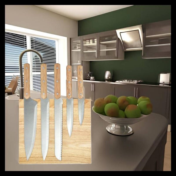 Set de 5 couteaux et support magnétique