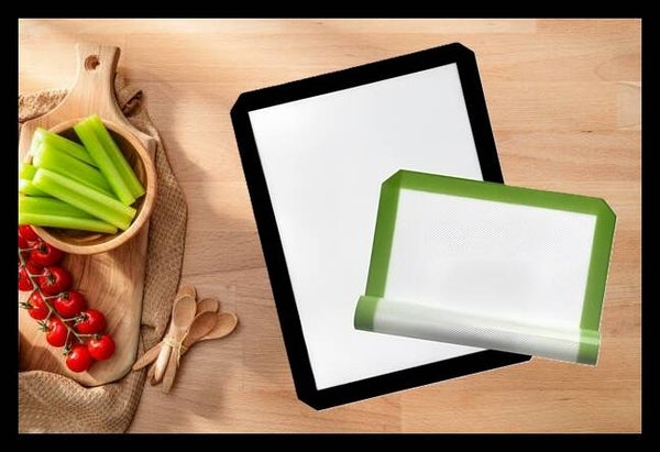 Tapis de cuisson réutilisable Noir et Vert
