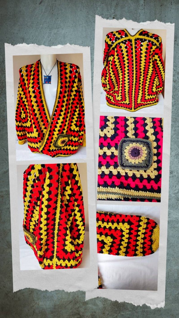 Gilet, cardigan fait main au crochet