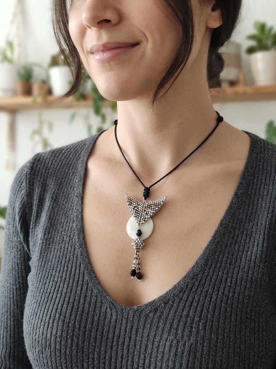 Collier ras du cou perles miyuki