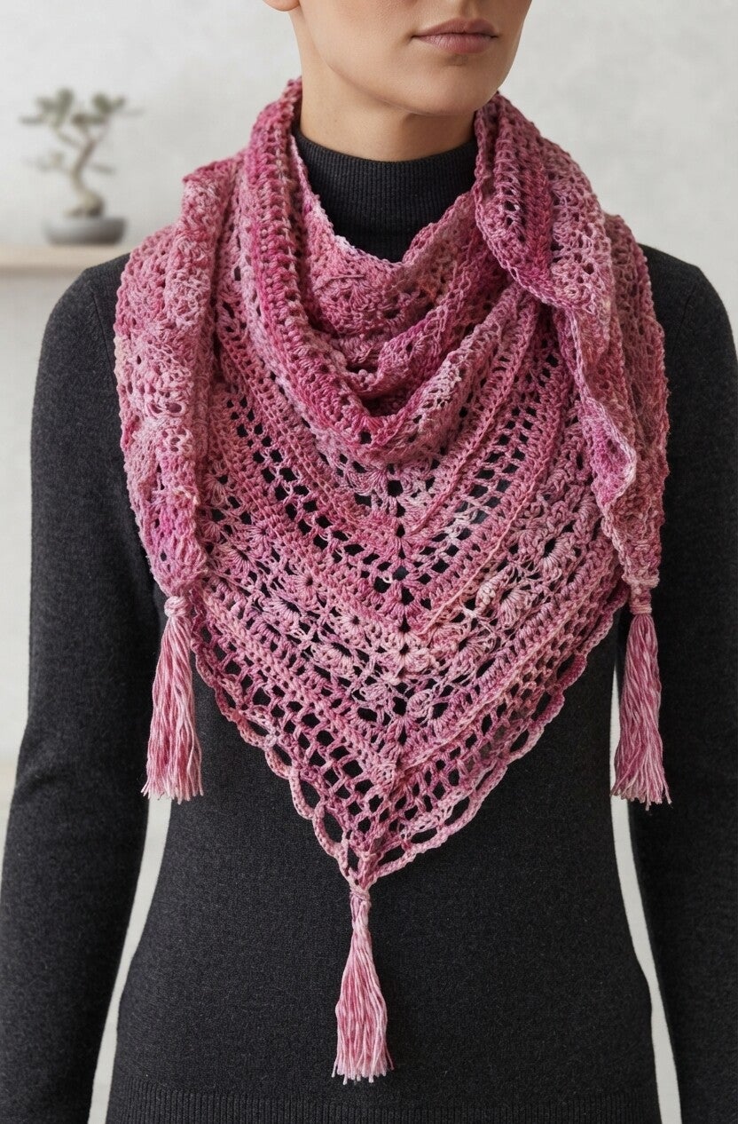 châle au crochet