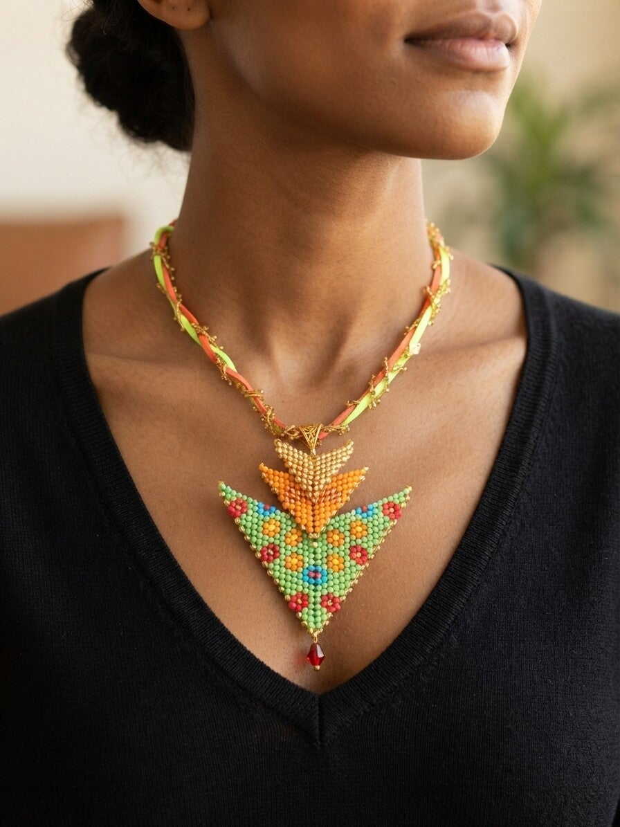 Collier ras du cou perles miyuki