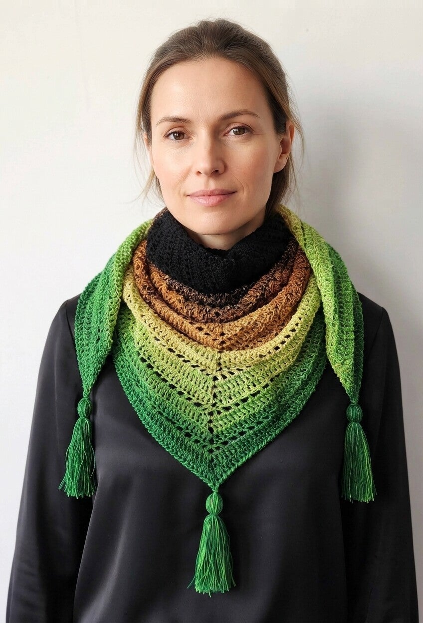 Châle au crochet