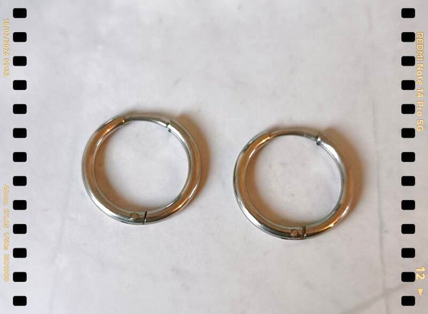 Boucles d'oreilles créoles argenté