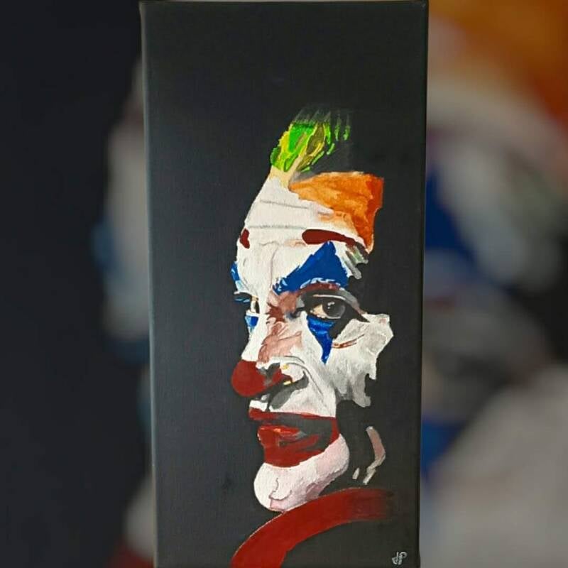 Joker, acrylique sur toile coton 40x20cm 