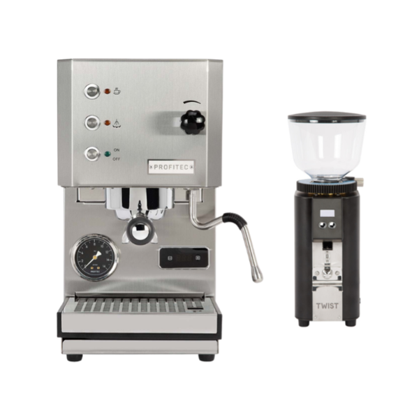 Profitec Go Brushed Stainless Steel + Profitec Twist A54