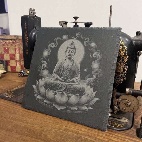 Ardoise gravée Bouddha