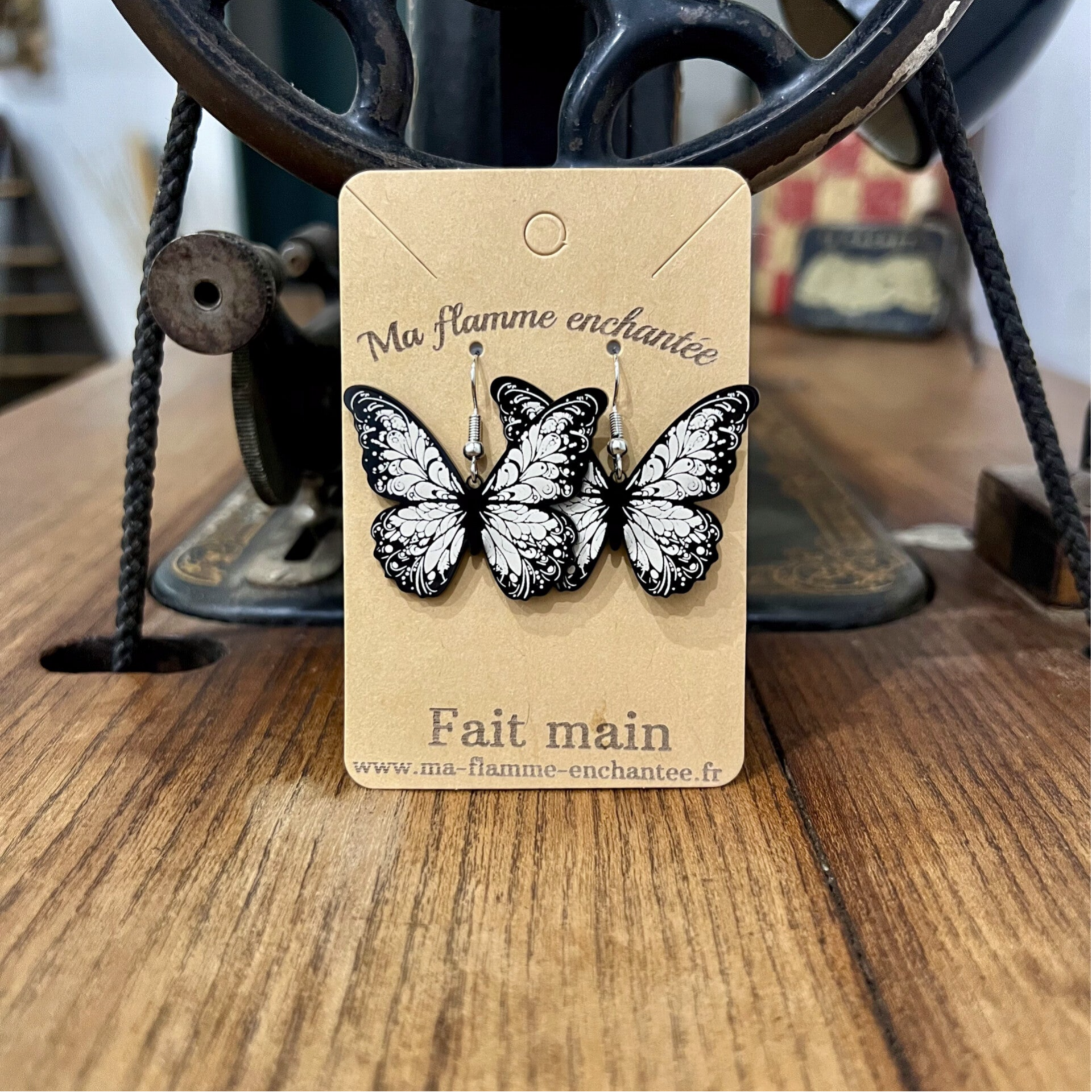Boucles d'oreilles Papillons de Lumière