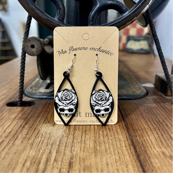 Boucles d'oreilles Memento Mori
