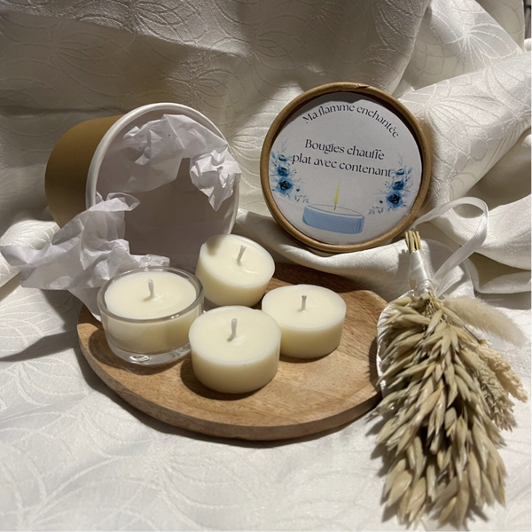Box de 4 bougies chauffe-plat