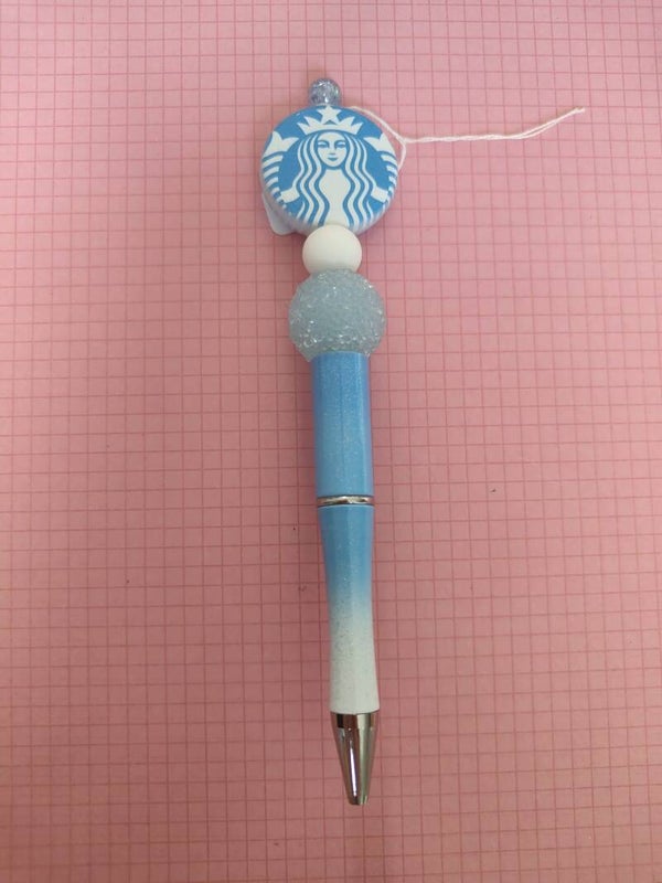 Blue starbucks pen